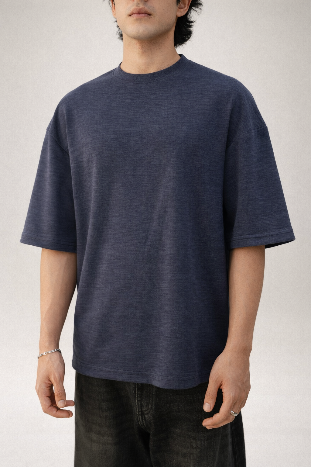 Slub Cotton Oversized Navy - Heavy GSM