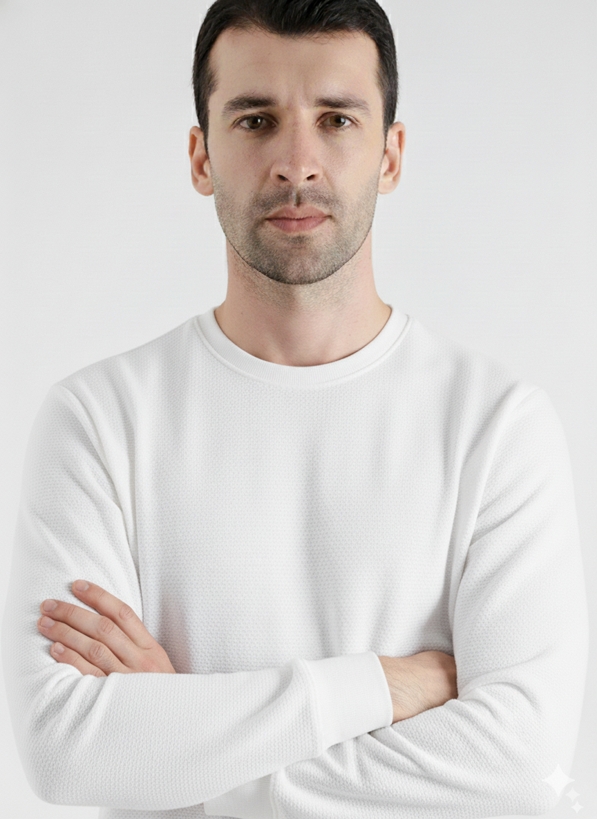 White Winter Sweatshirt