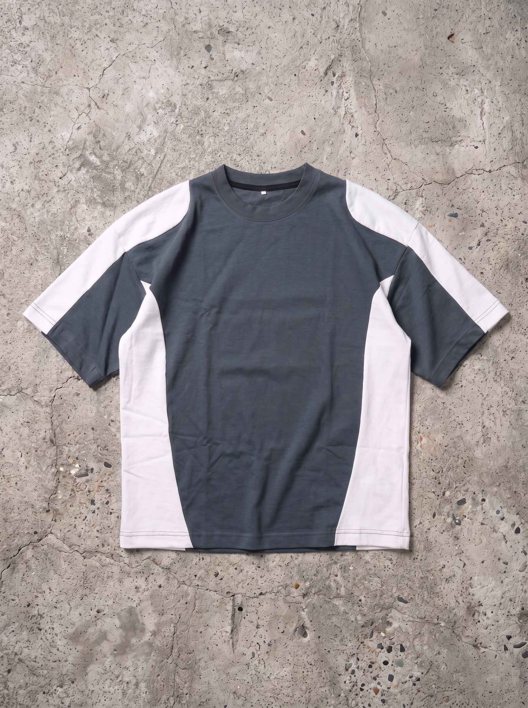 Steal Grey Panel Oversize Tshirt