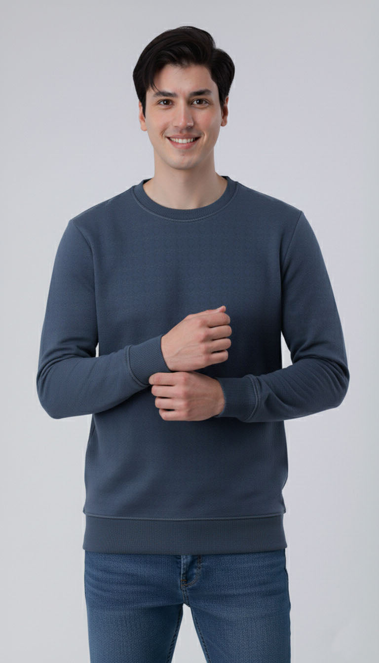 Denium Blue Stretch Textured F/S