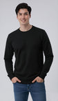 Black Textured Sweatshirt