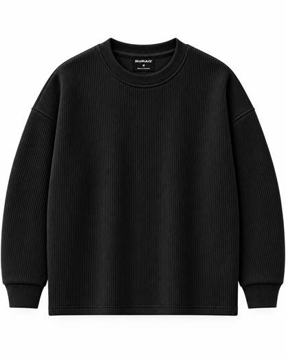 Oversize Knitted Sweaters - Black