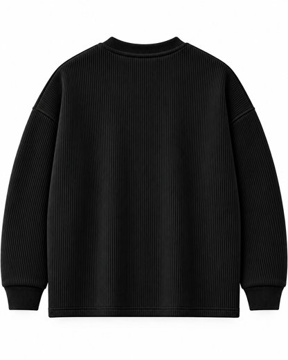 Oversize Knitted Sweaters - Black