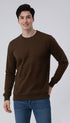 Brown Textured Sweatshirt