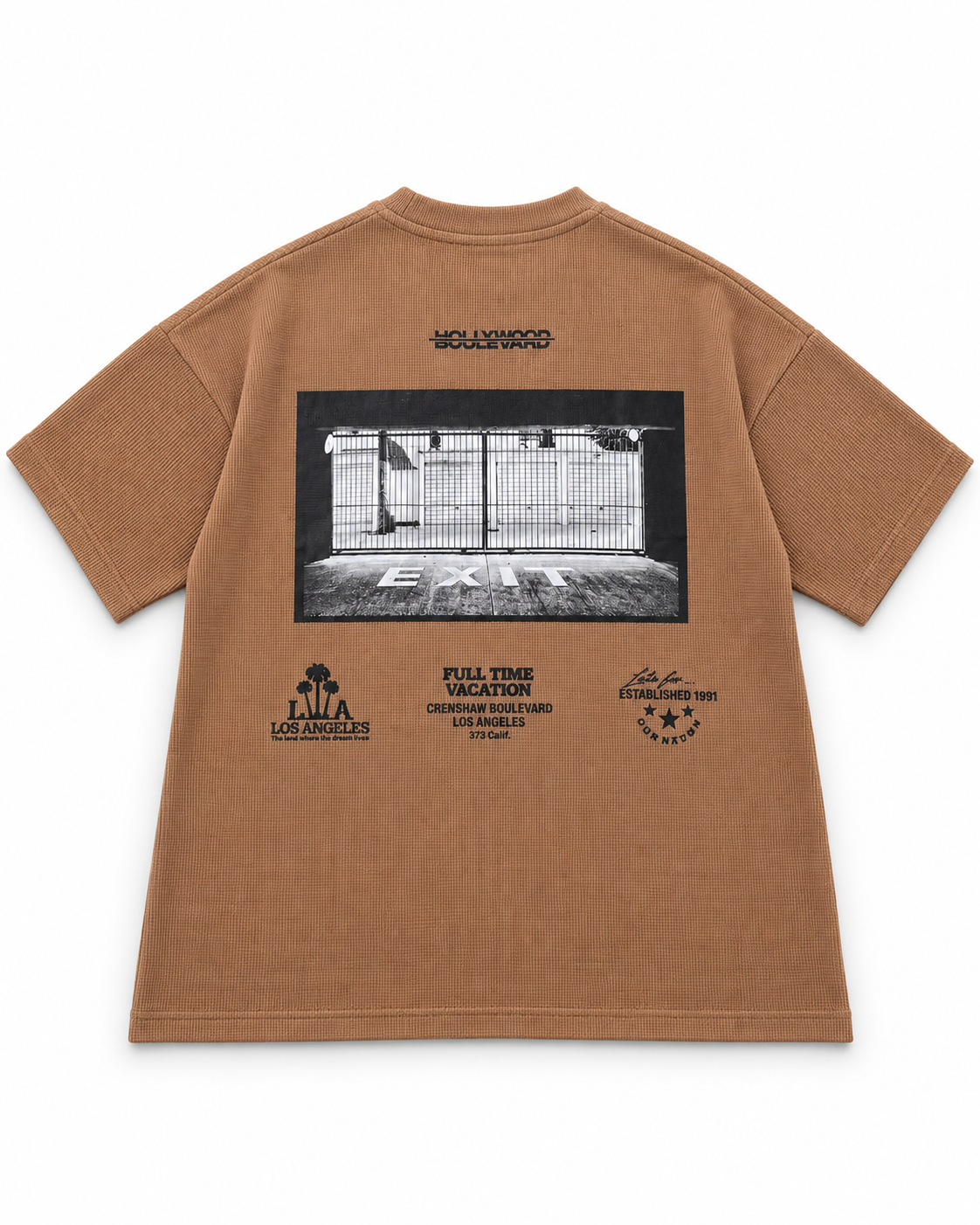 Oversize Waffle Knit Tshirt - Vacation
