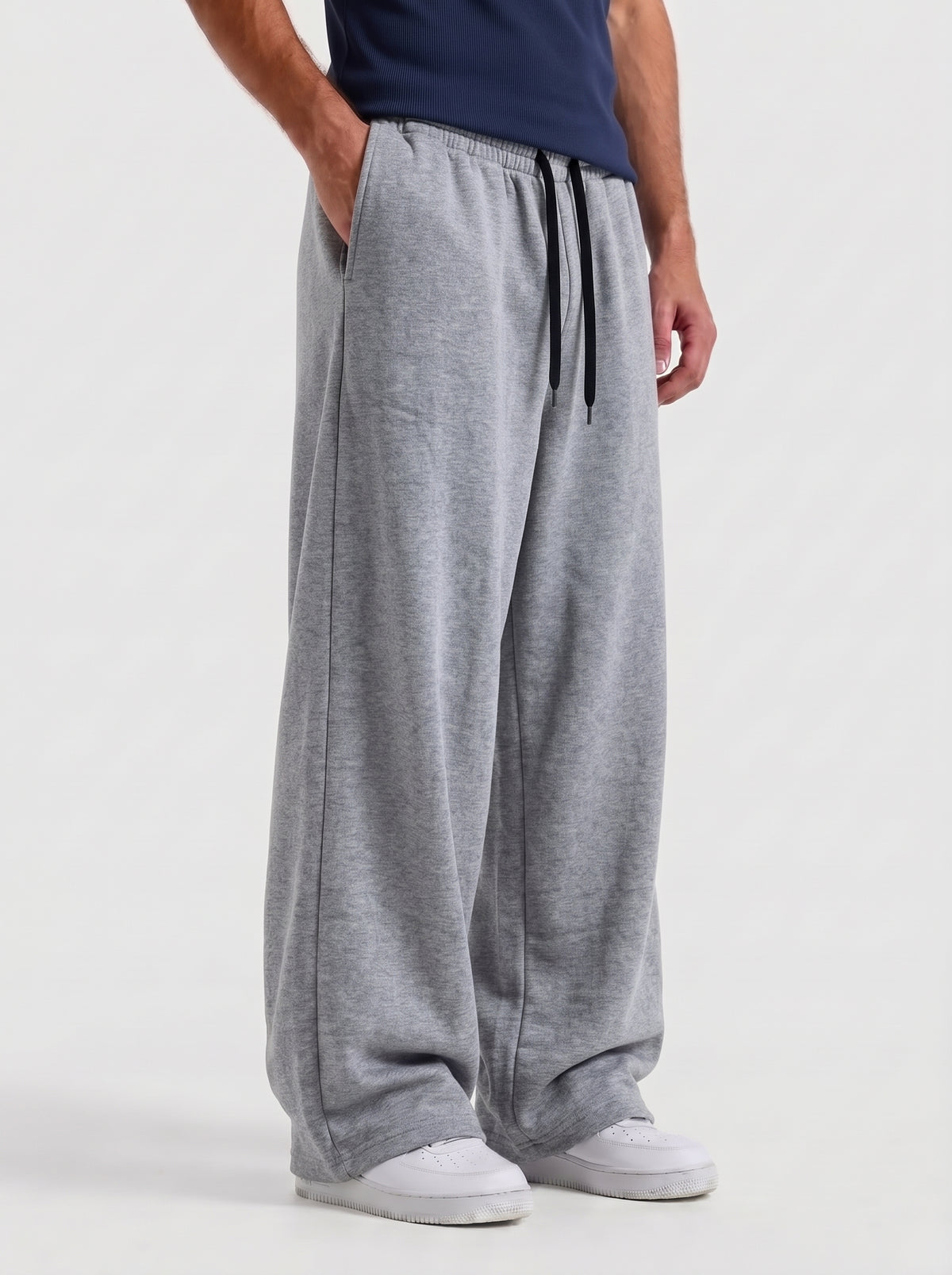 Heather Grey Baggy Trouser