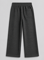 Waffle Knit Baggy Trouser - Charcoal