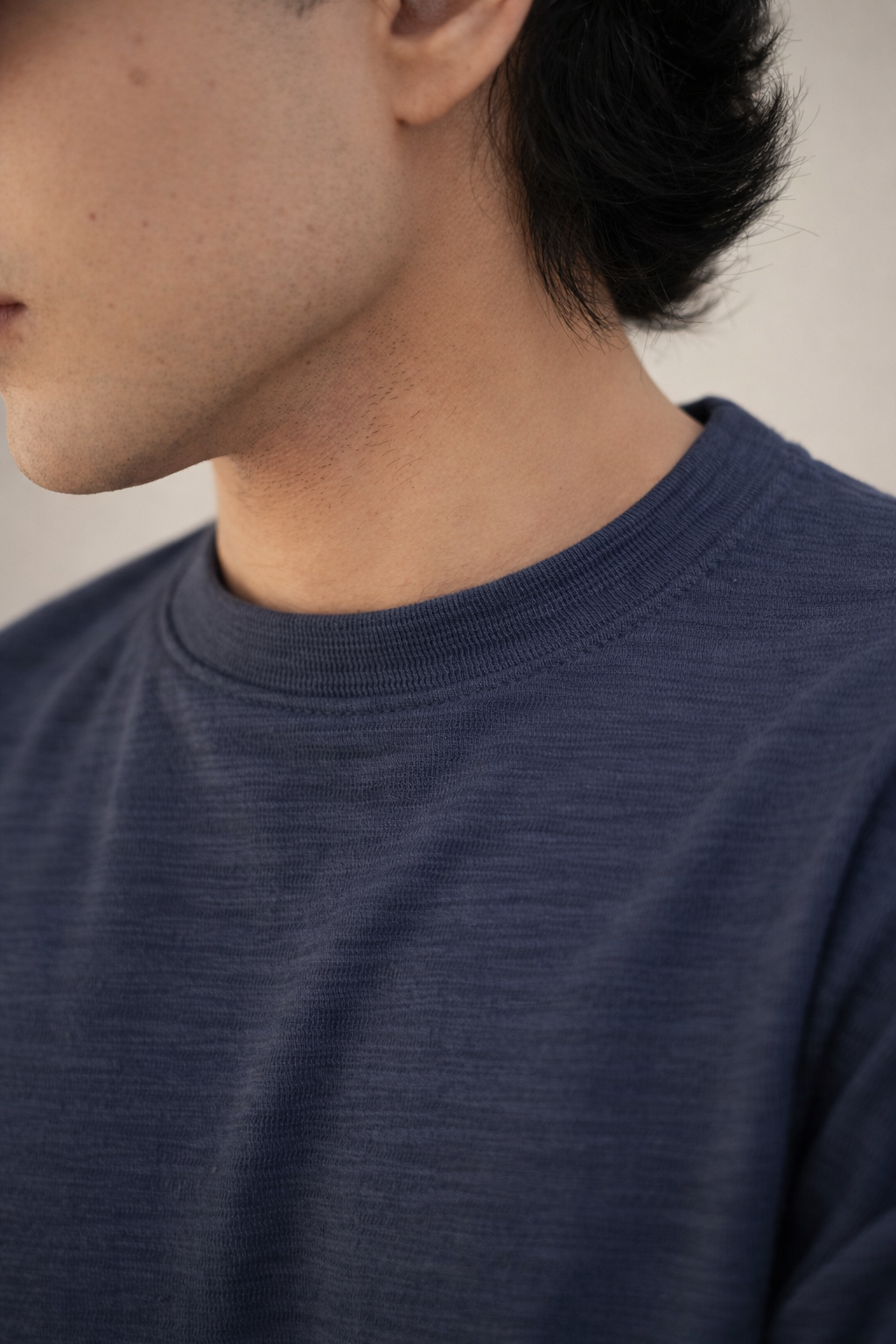 Slub Cotton Oversized Navy - Heavy GSM