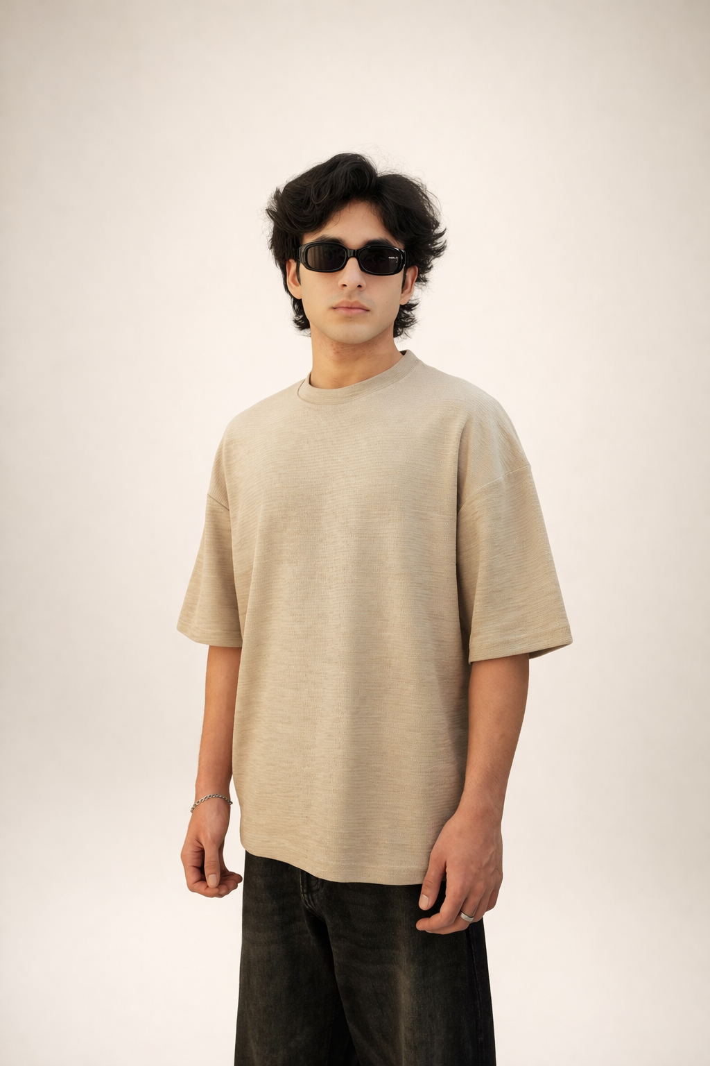 Slub Cotton Oversized Cream - Heavy GSM