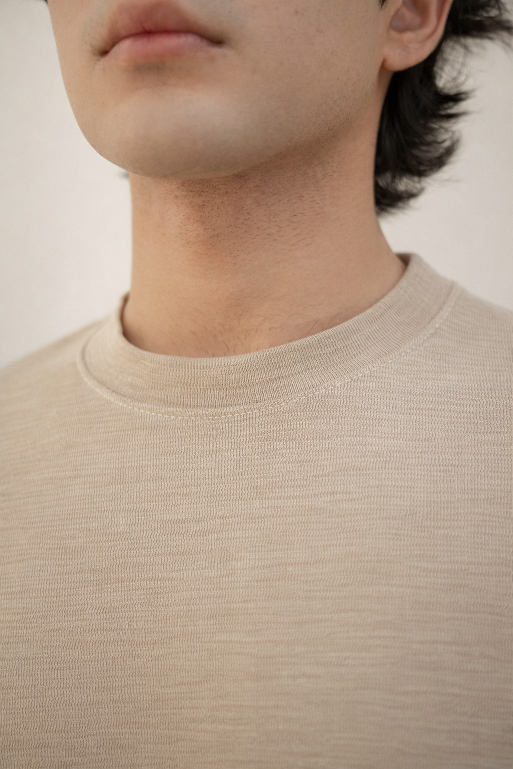 Slub Cotton Oversized Cream - Heavy GSM
