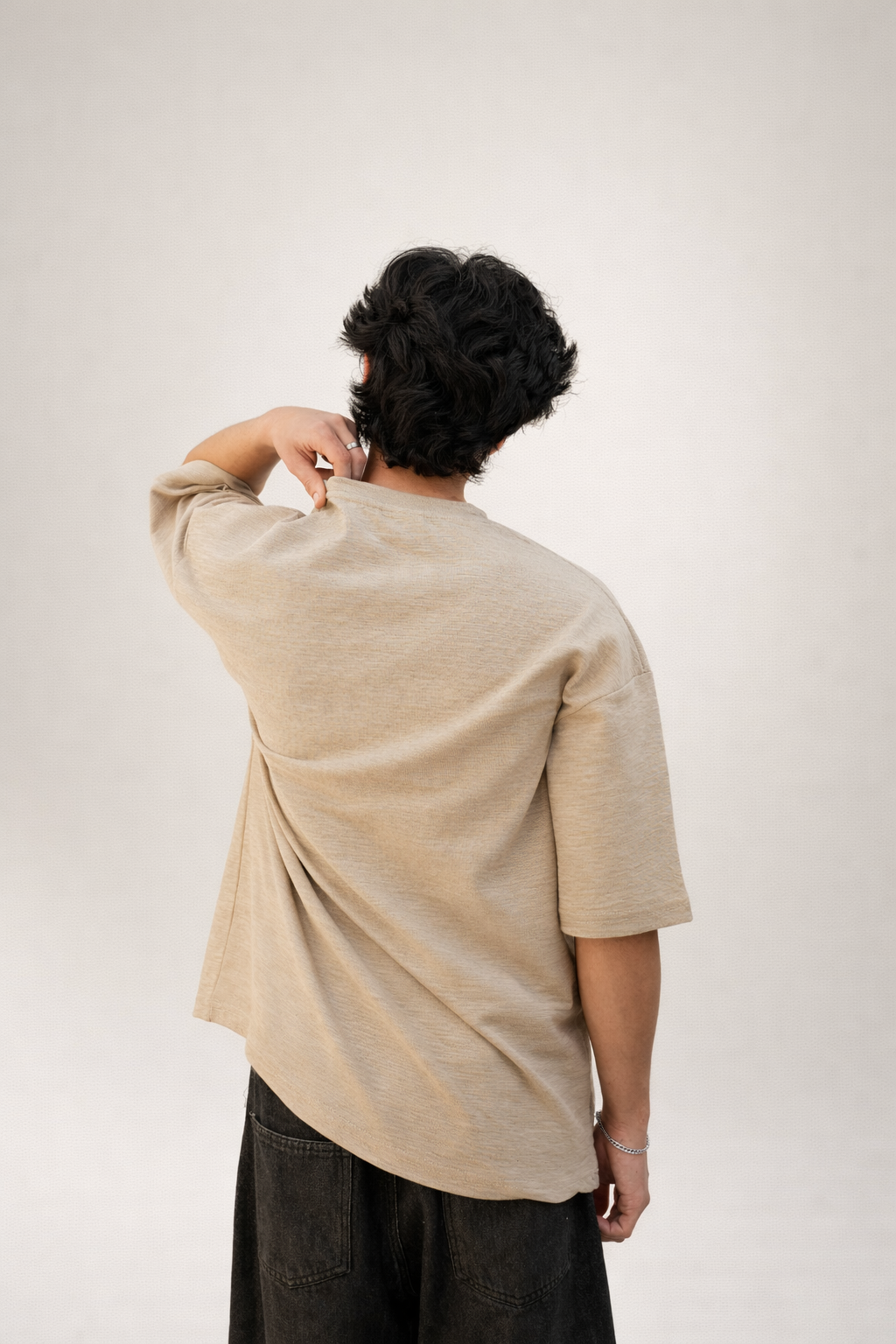 Slub Cotton Oversized Cream - Heavy GSM