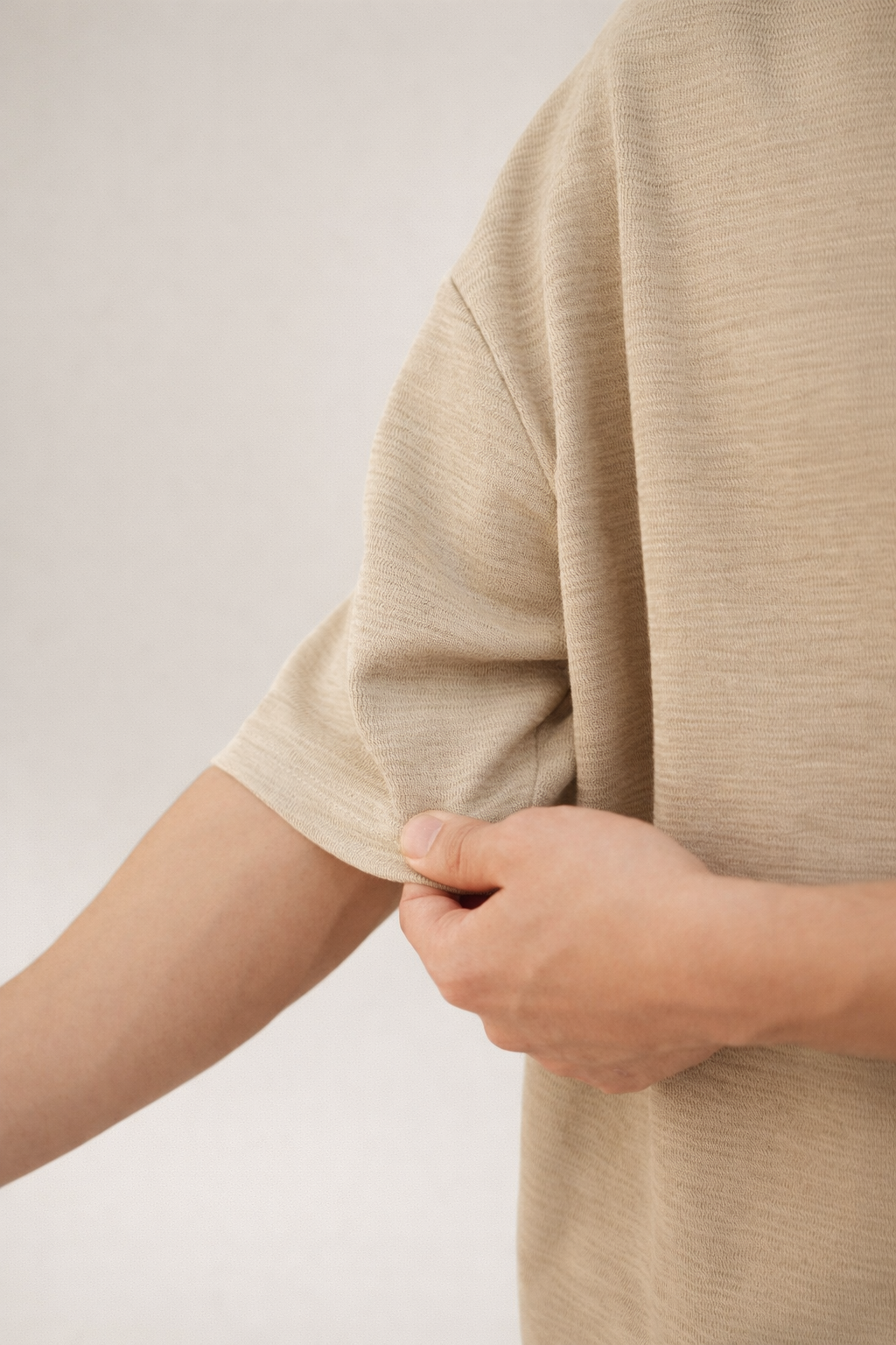 Slub Cotton Oversized Cream - Heavy GSM