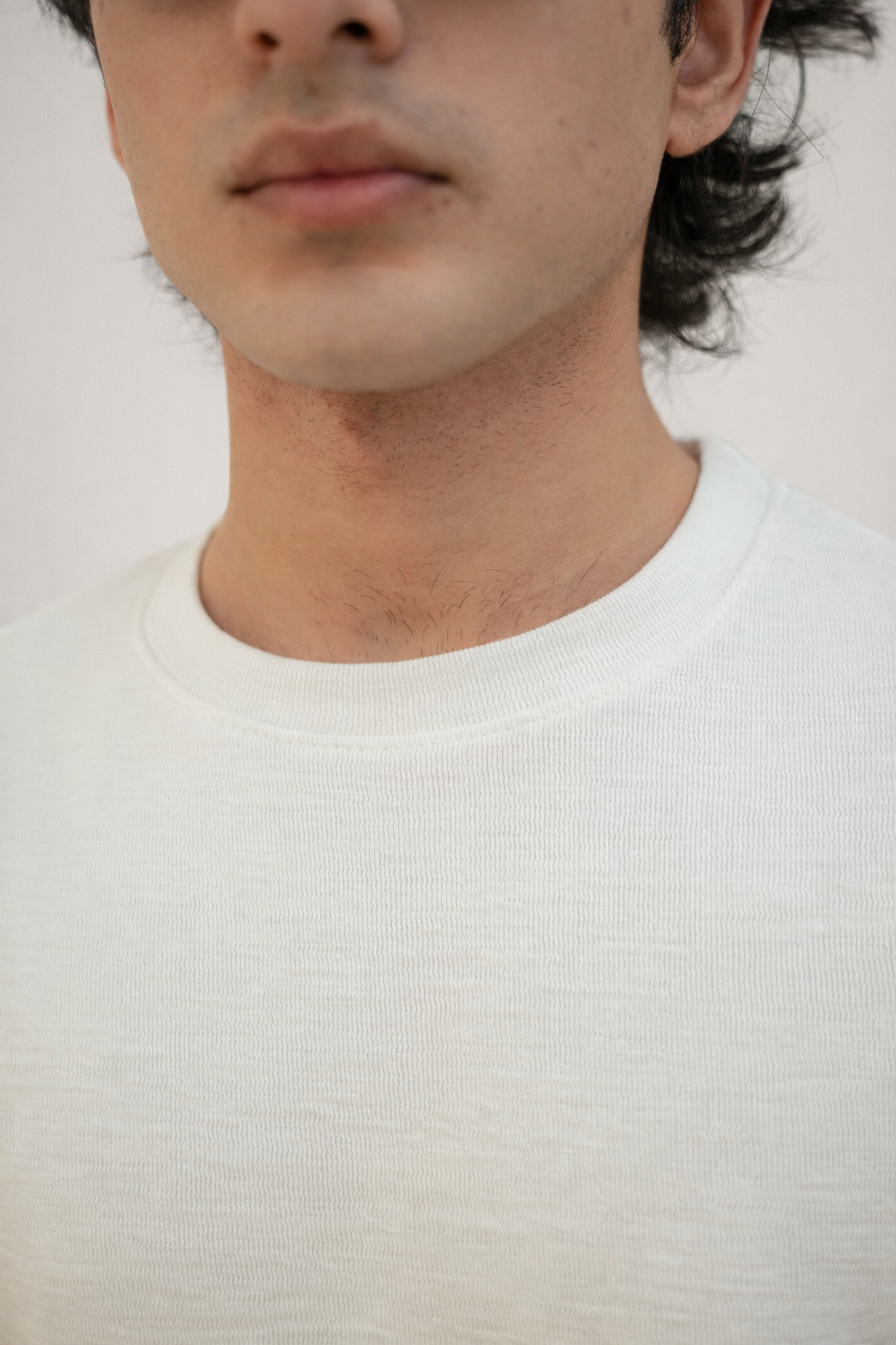 Slub Cotton Oversized Pearl White - Heavy GSM