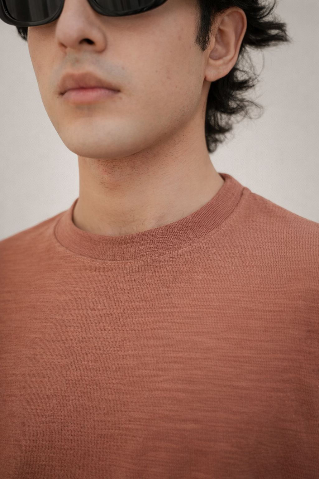 Slub Cotton Oversized Brick Brown - Heavy GSM