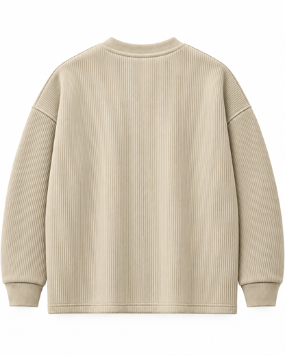 Oversize Knitted Sweaters - Beige