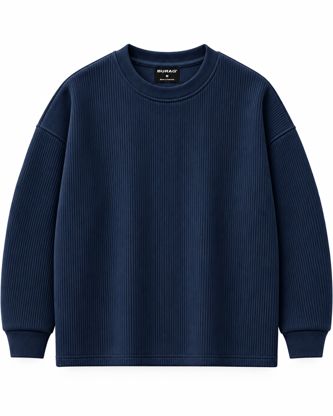 Oversize Knitted Sweaters - Navy Blue