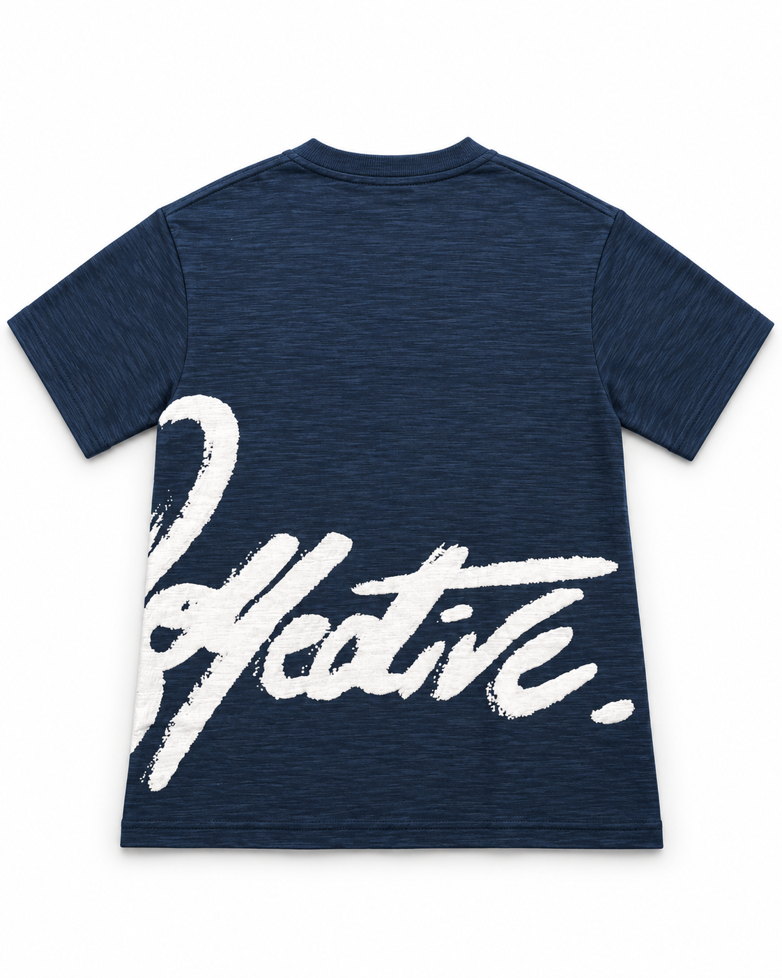 Oversize Navy Textured Tshirt - Script