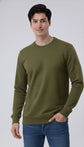 Olive Textured Sweatshirt
