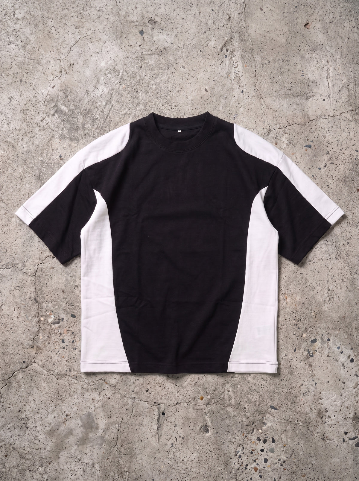 Black Panel Oversize Tshirt