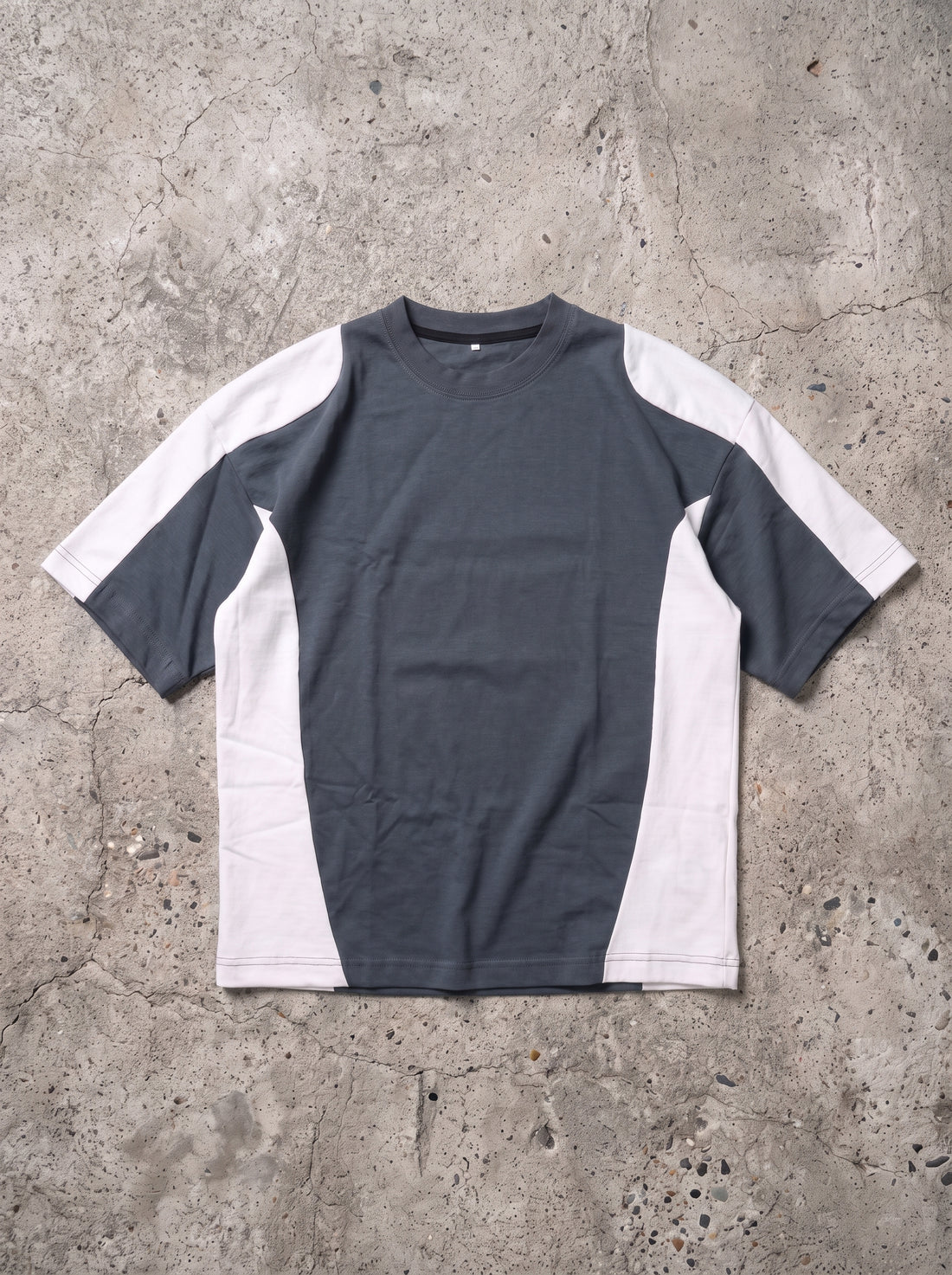 Steel Grey Panel Oversize Tshirt