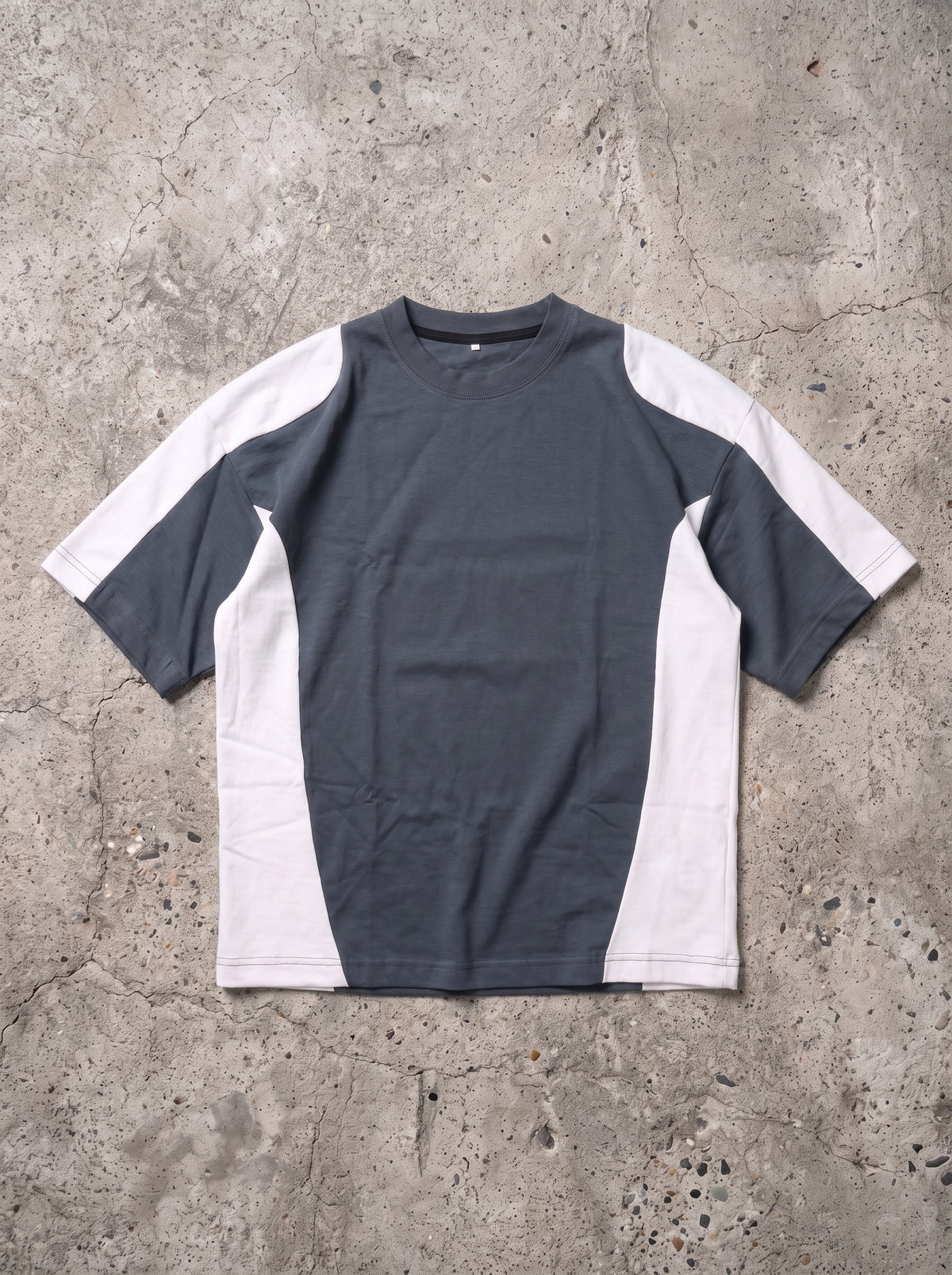 Steel Grey Panel Oversize Tshirt