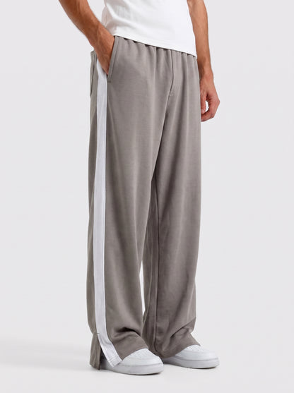 Ash Grey Side Strip Baggy Trouser