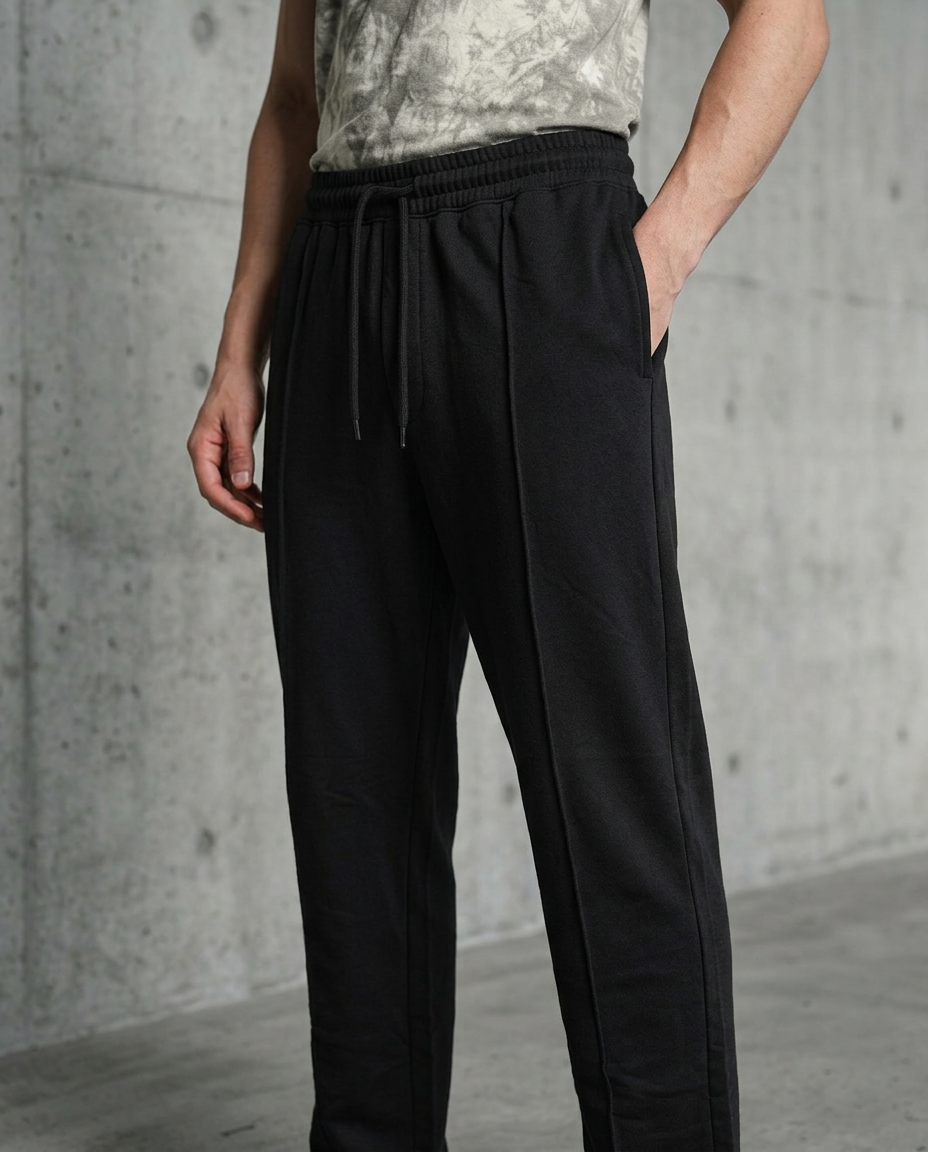 Black Straight Fit Trouser