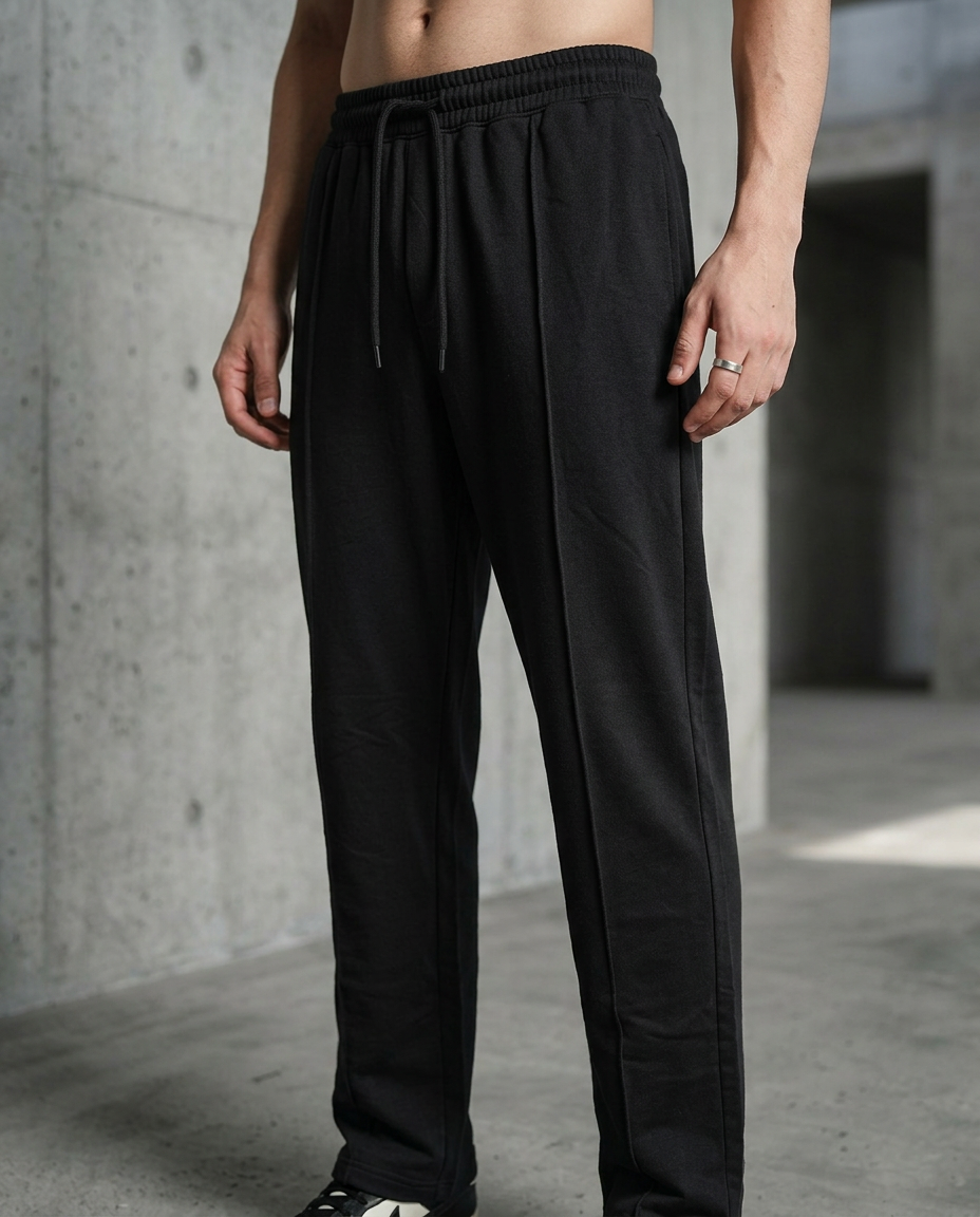 Black Straight Fit Trouser