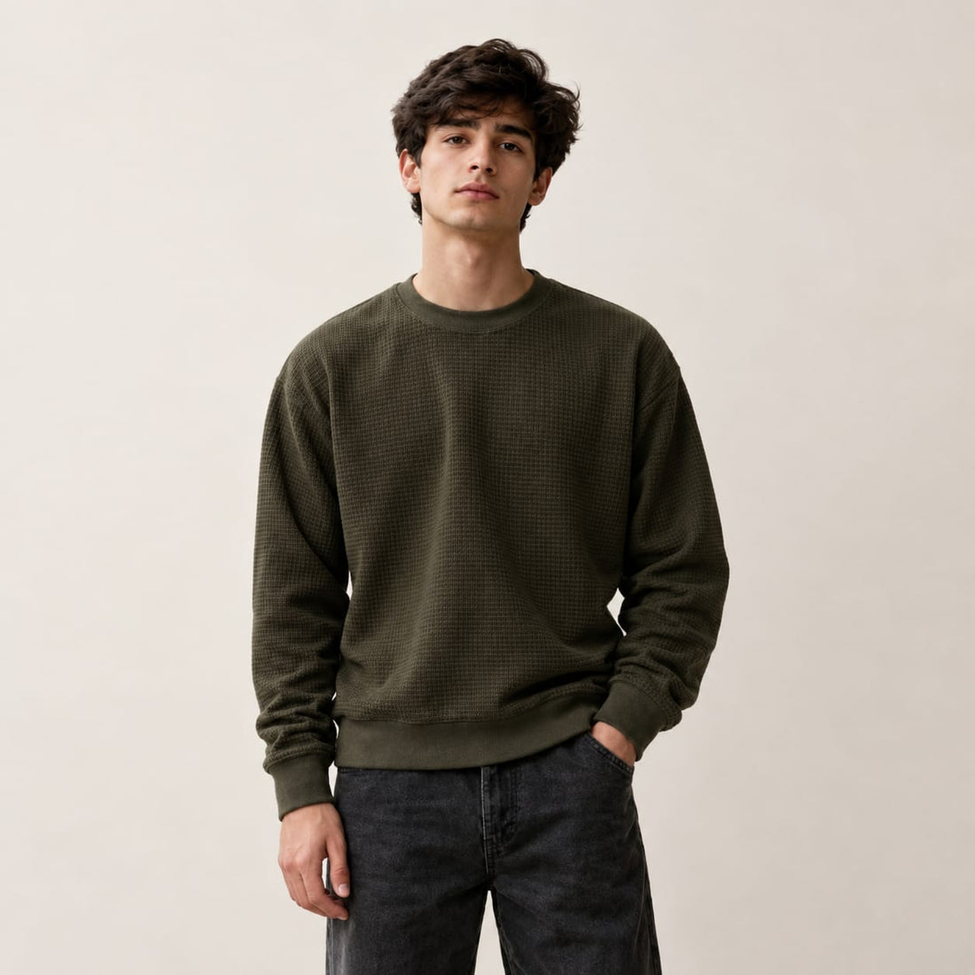 Dark Olive Winter Sweatshirt