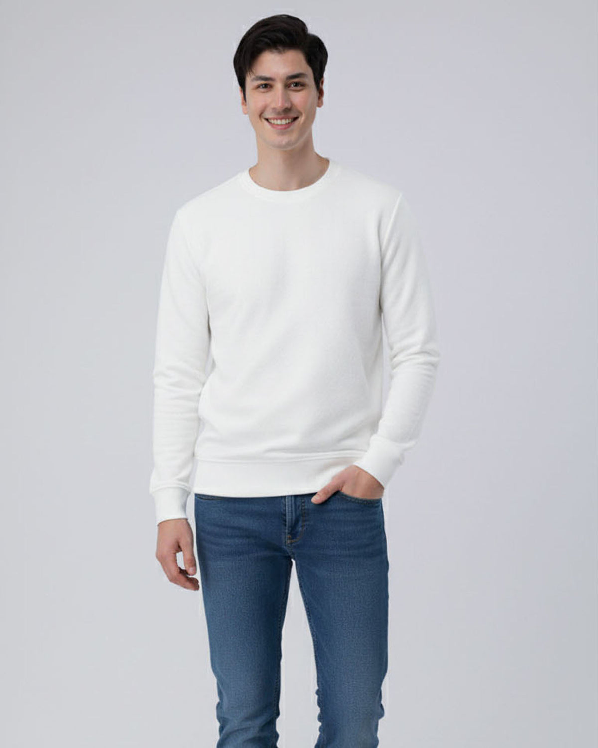 White Stretch Textured F/S