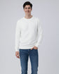 White Stretch Textured Sweatshirt