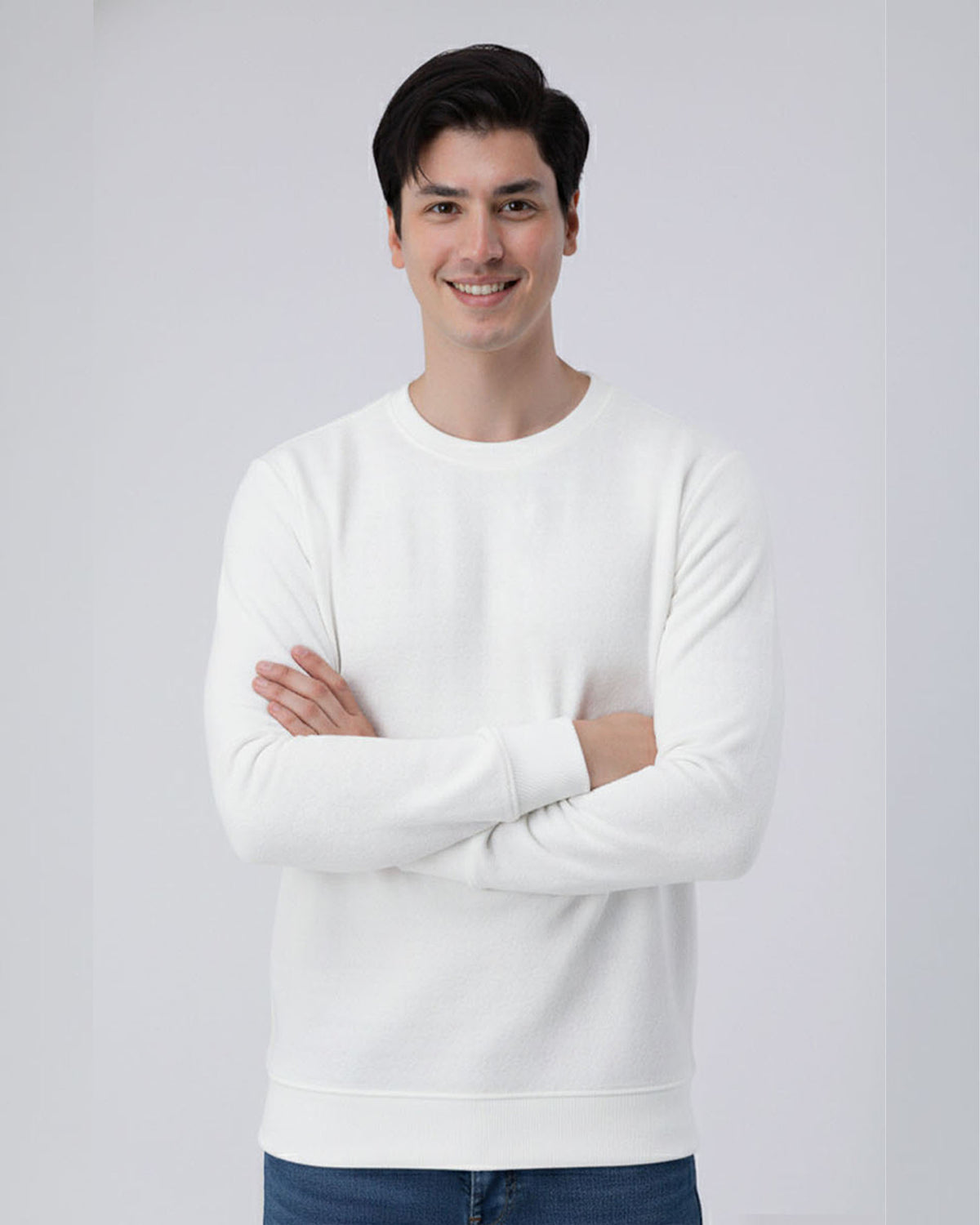 White Stretch Textured F/S