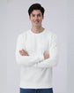 White Stretch Textured Sweatshirt