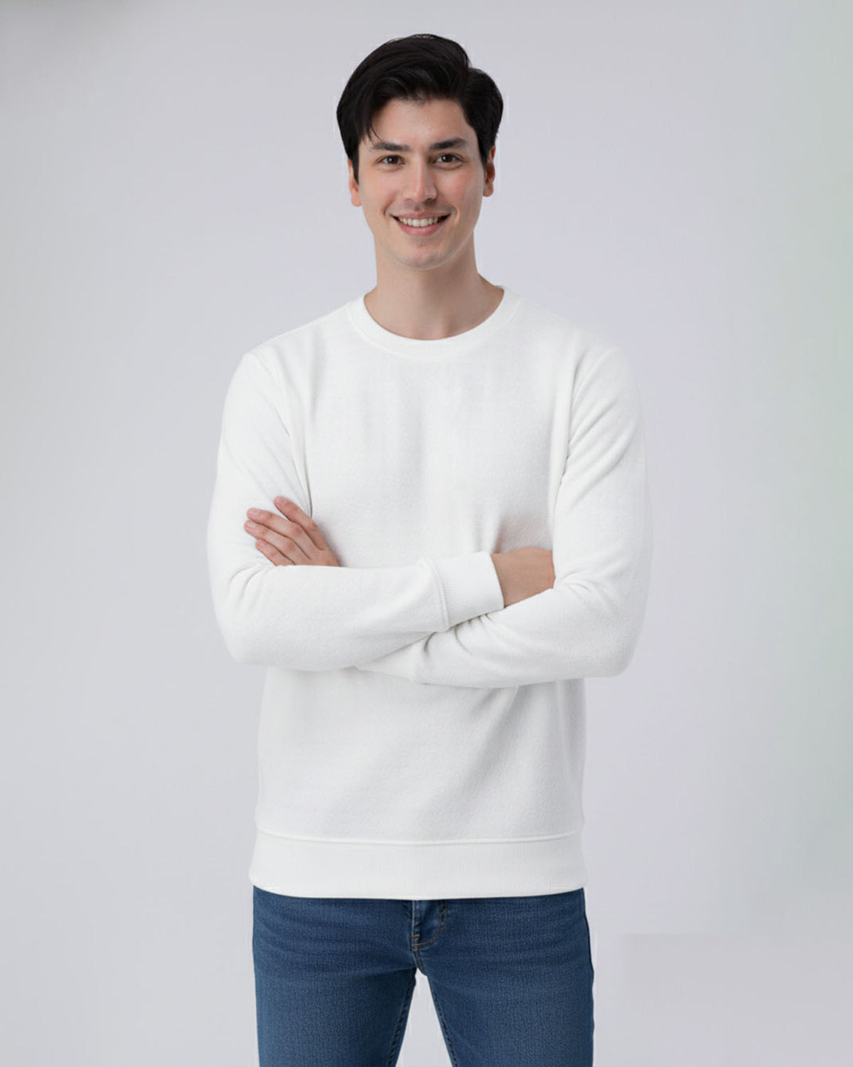 White Stretch Textured F/S