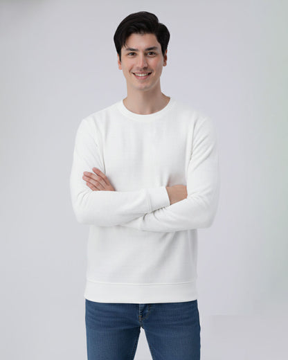 White Stretch Textured F/S