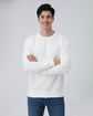 White Stretch Textured Sweatshirt