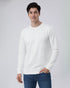 White Stretch Textured Sweatshirt