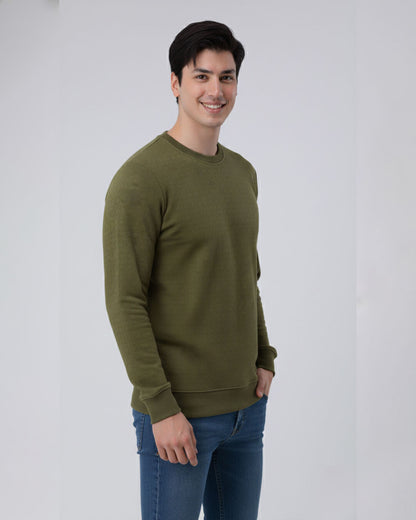 Olive Stretch Textured F/S