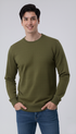 Olive Textured Sweatshirt