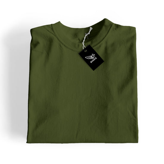 Olive Green Plain Tee