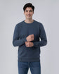 Denium Blue Stretch Textured Sweatshirt
