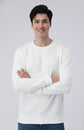 White Textured Sweatshirt